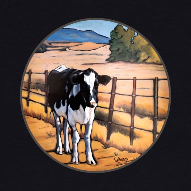 COW ON FARM by Carol Landry Fine Art 